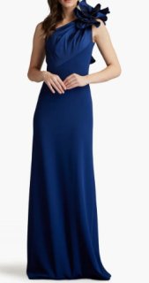 TADASHI SHOJI Korra ワンショルダーコントラスト ガウン ドレス Korra One-Shoulder Contrast Gown | Tadashi Shoji