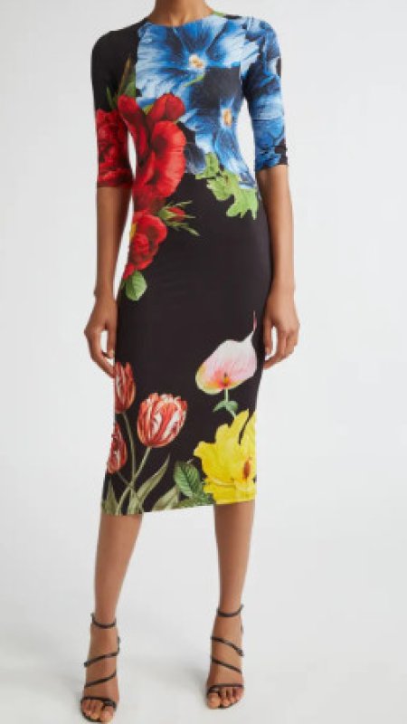 画像1: 【ジェニファーハドソン愛用】Alice + Olivia アリスアンドオリビア Delora Fitted dress   Le Parisien Black (1)