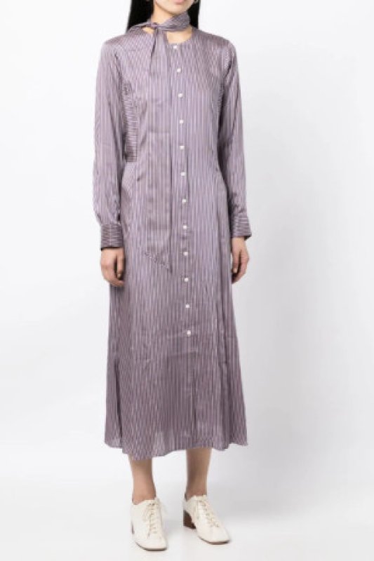 画像3: 【矢田亜希子さん着用】Tory Burch トリーバーチ　　ストライプシャツドレス  03161 (3)