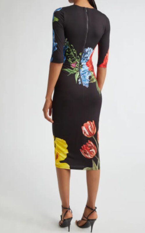 画像2: 【ジェニファーハドソン愛用】Alice + Olivia アリスアンドオリビア Delora Fitted dress   Le Parisien Black (2)