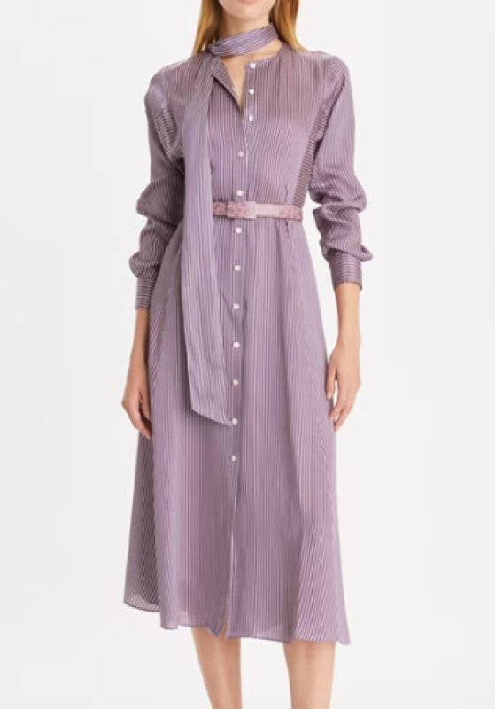 画像1: 【矢田亜希子さん着用】Tory Burch トリーバーチ　　ストライプシャツドレス  03161 (1)