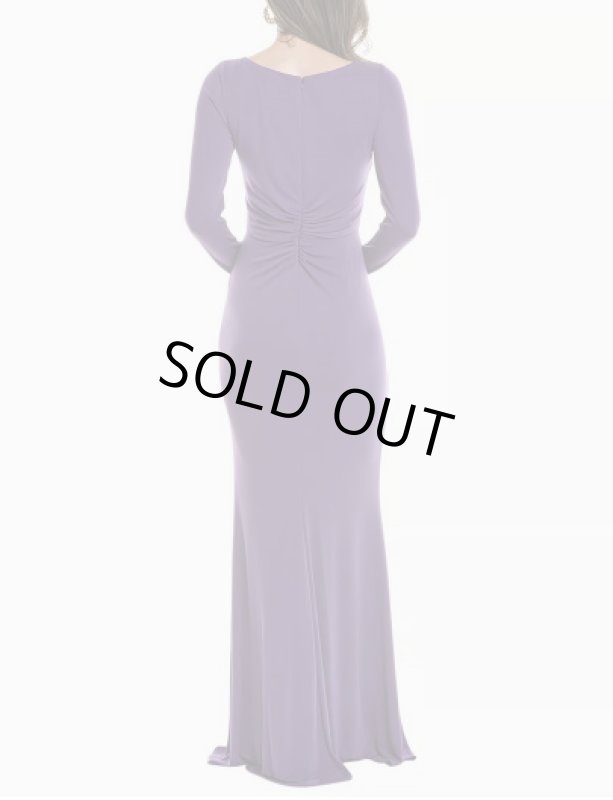 画像3: セール！Marchesa Notte マルケッサノッテ  MATTE RUCHED GOWN　パープル系  06271 (3)
