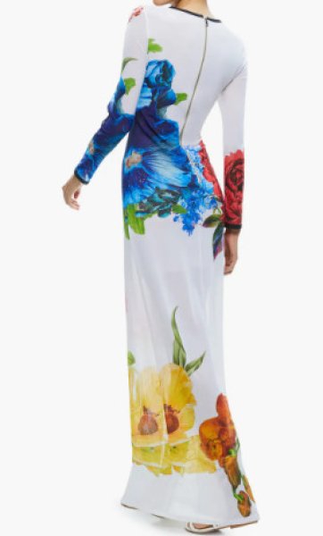 画像2: セール!【ミシェルウィリアムズ着用】Alice + Olivia アリスアンドオリビア Delora Fitted Maxi dress  10041 (2)