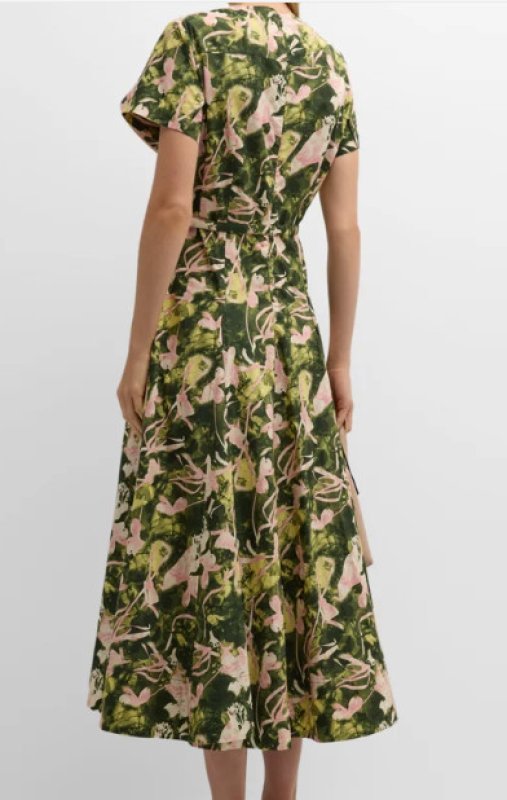 画像2: サイズ追加！【矢田亜希子さん着用】3.1 Phillip Lim 　Floating Iris Draped A-Line Midi Dress  07041 (2)