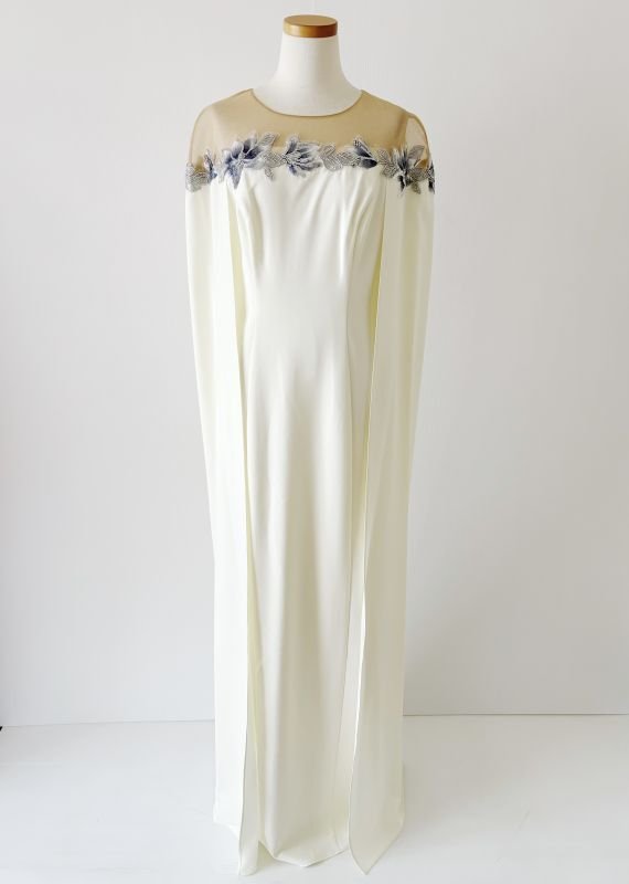 画像4: 75%オフ！即発 Marchesa Notte マルケッサノッテ　Tulle Illusion Cape Dress  41901 (4)