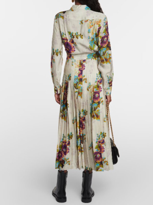 画像2: Tory Burch トリーバーチ　　PLEATED VISCOSE SHIRTDRESS  03163 (2)