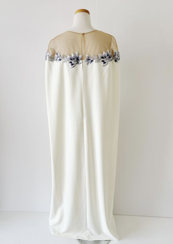 画像8: 75%オフ！即発 Marchesa Notte マルケッサノッテ　Tulle Illusion Cape Dress  41901 (8)