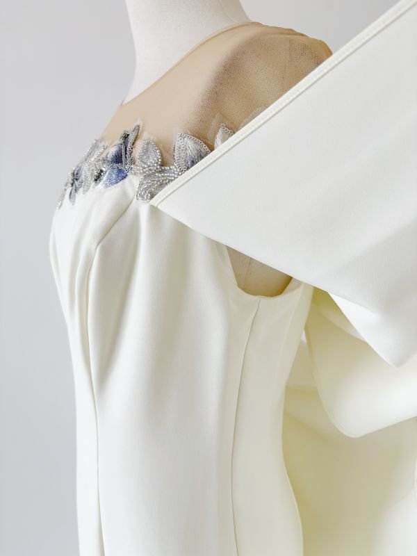 画像5: 75%オフ！即発 Marchesa Notte マルケッサノッテ　Tulle Illusion Cape Dress  41901 (5)