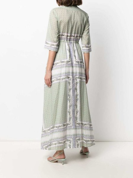 画像3: 再販売セール!【佐々木希さん着用】Tory Burch トリーバーチ  コットンプリントシャツドレス  08161 (3)