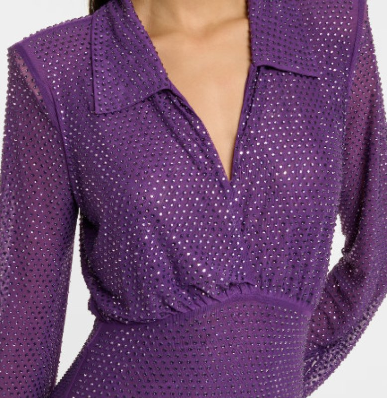 画像3: 【パリスヒルトン愛用】Self Portrait　セルフポートレート　Embellished mesh maxi dress  01093 (3)