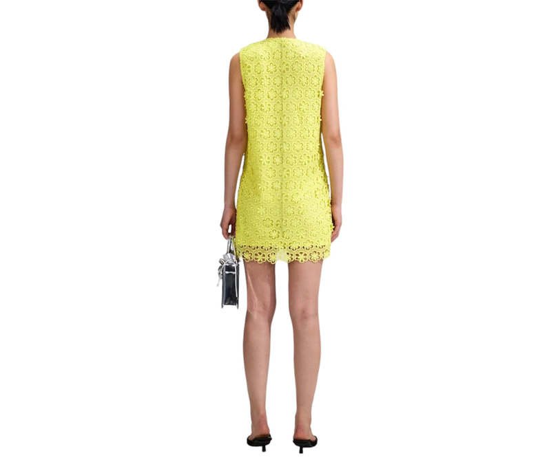 画像2: 【Heather Rae El Moussa愛用】Self Portrait　セルフポートレート　Lime Daisy Guipure Mini Dress (2)