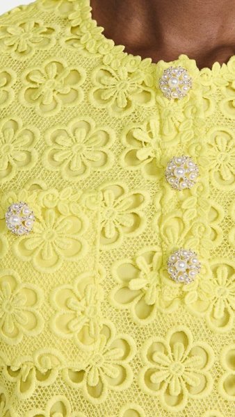 画像3: 【Heather Rae El Moussa愛用】Self Portrait セルフポートレート Lime Daisy Guipure Mini Dress (3)