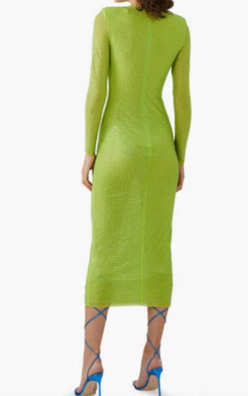 画像2: 【ジジハディッド愛用】Self Portrait　セルフポートレート　THE GG DRESS グリーン系  12143 (2)