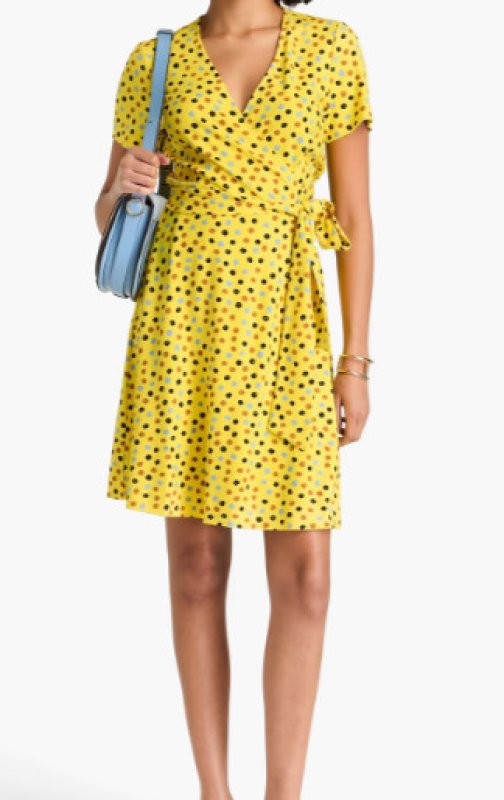 画像1: Diane von Furstenberg 　ダイアンフォンファステンバーグ　Palmina ジャージーミニラップドレス (1)