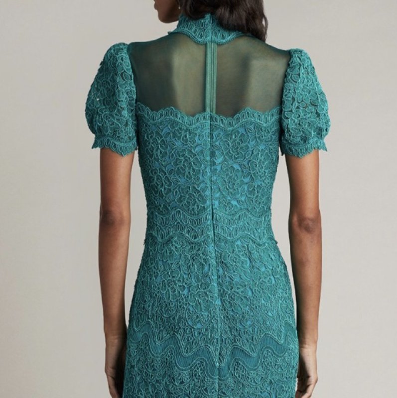 画像3: セール！Tadashi Shoji タダシショージ  COVINA HIGH-LOW ILLUSION DRESS グリーン系   (3)