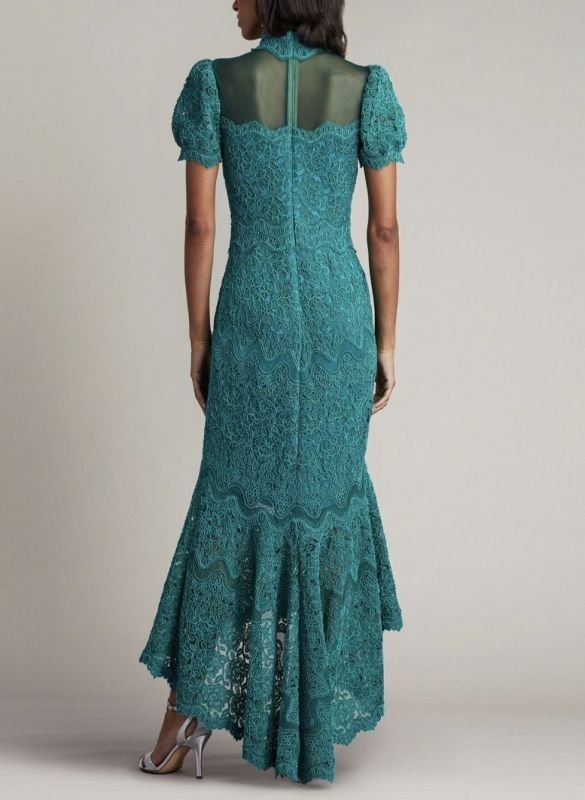 画像2: セール！Tadashi Shoji タダシショージ  COVINA HIGH-LOW ILLUSION DRESS グリーン系   (2)