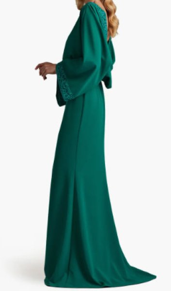 画像3:  Tadashi Shoji  タダシショージ MOLINE COWL BACK GOWN  グリーン系  10101 (3)