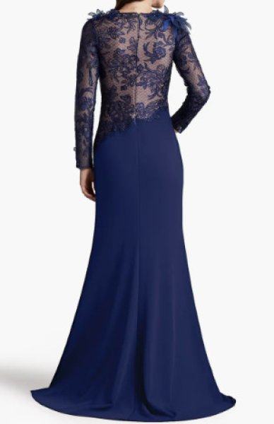 画像2: 限定セール!Tadashi Shoji  タダシショージ BRYONY DRESS ネイビー系 (2)