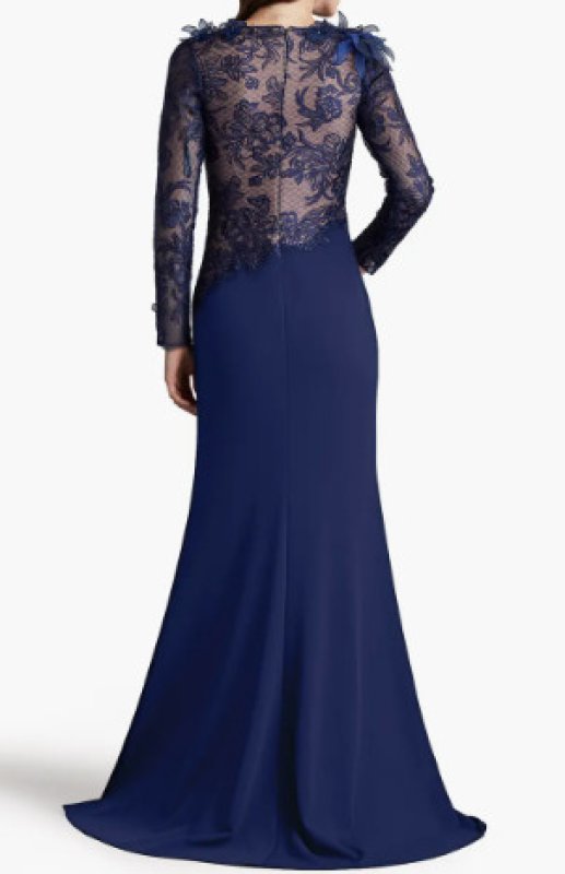 画像2: 限定セール！Tadashi Shoji  タダシショージ　BRYONY DRESS ネイビー系 (2)