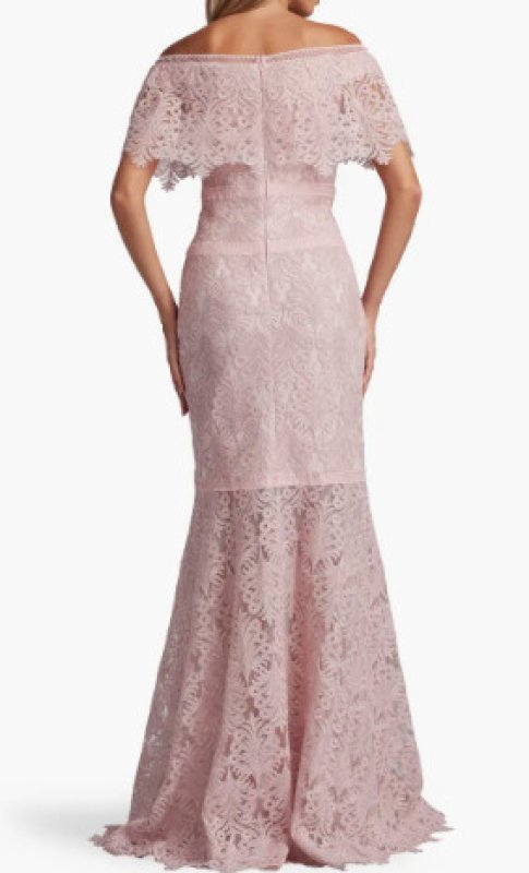画像2: Tadashi Shoji タダシショージ  PENI EMBROIDERED TULLE GOWN ピンク系  12134 (2)