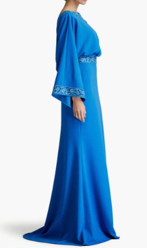 画像3:  Tadashi Shoji  タダシショージ　MOLINE COWL BACK GOWN ブルー系   10101 (3)