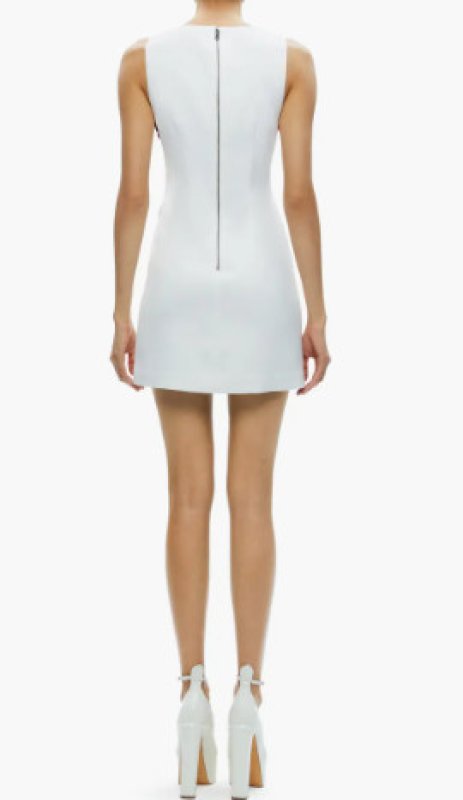 画像2: セール！【ニッキーヒルトン愛用】Alice + Olivia アリスアンドオリビア  Clyde Beaded Rose Shift Dress  12112 (2)