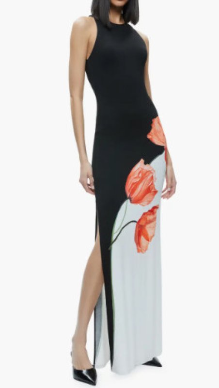 画像1: Alice + Olivia アリスアンドオリビア  Pania Racerback Floral Maxi Dress  11054 (1)