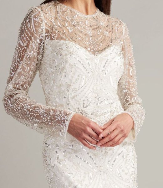 画像3: セール！【武田玲奈さん着用】Tadashi Shoji タダシショージ  Keziah  GOWN　ホワイト系 (3)