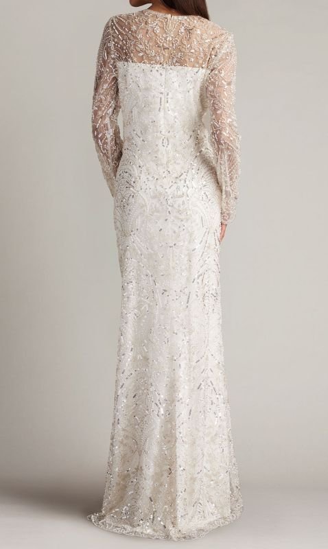 画像2: セール！【武田玲奈さん着用】Tadashi Shoji タダシショージ  Keziah  GOWN　ホワイト系 (2)