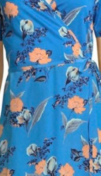 画像3: セール！Diane von Furstenberg 　ダイアンフォンファステンバーグ　Blue Floral Wrap Dress  10064 (3)