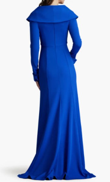 画像2: Tadashi Shoji タダシショージ   Pasco Portrait Collar Gown  ブルー (2)