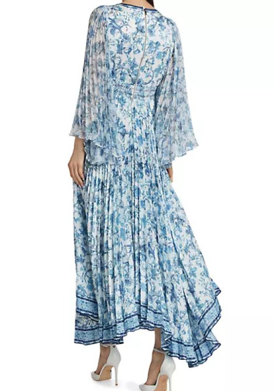 画像2: 【ヒルトン姉妹愛用】Alice + Olivia アリスアンドオリビア　  Sion Maxi Dress ブルー系  12115 (2)