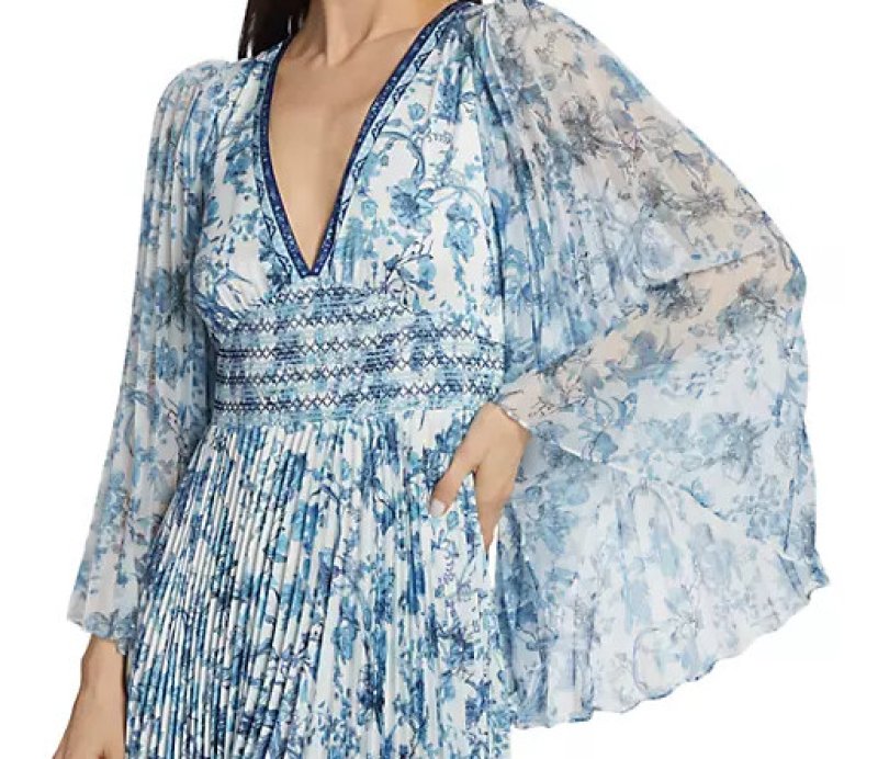 画像3: 【ヒルトン姉妹愛用】Alice + Olivia アリスアンドオリビア　  Sion Maxi Dress ブルー系  12115 (3)