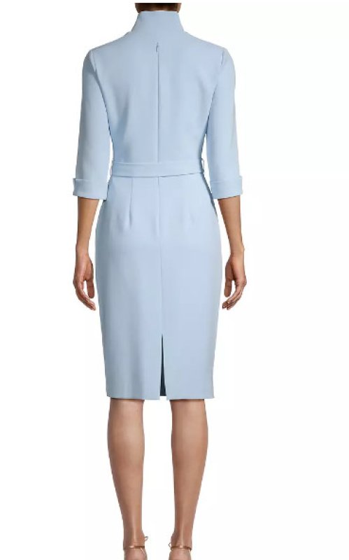 画像2: 【ドラマ使用】Black Halo  Madeline Tie-Waist Sheath  maliblue (2)