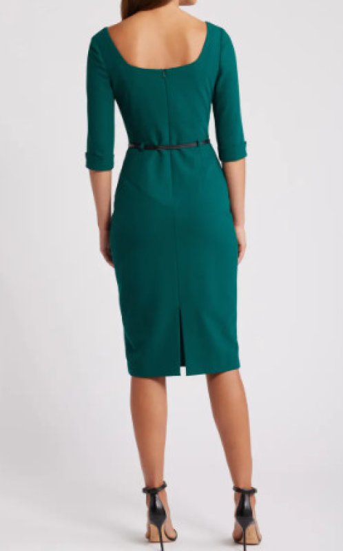 画像2: 【ドラマ使用】Black Halo ７分袖Jackie O Dress  ガーデン  10104 (2)