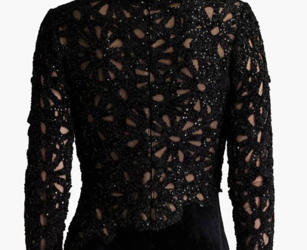 画像3: Tadashi Shoji タダシショージ  Sinnott velvet Gown ブラック系 (3)