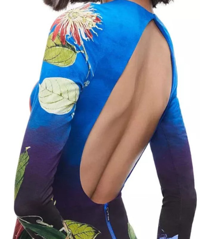 画像3: Alice + Olivia アリスアンドオリビア  DELORA LUNCH DATE OPEN-BACK FLORAL MAXI DRESS   11055 (3)