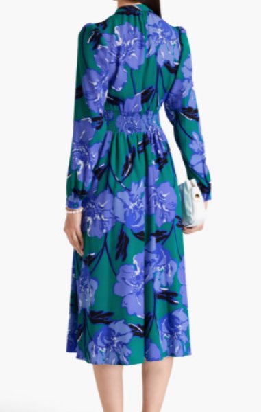 画像2: Diane von Furstenberg ダイアンフォンファステンバーグ Erica floral-print crepe midi dress (2)