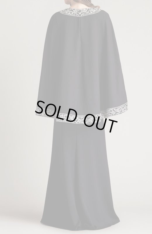 画像3: 【アンミカさん愛用】Tadashi Shoji  タダシショージ　Bian Cape Gown　ブラック  10081 (3)