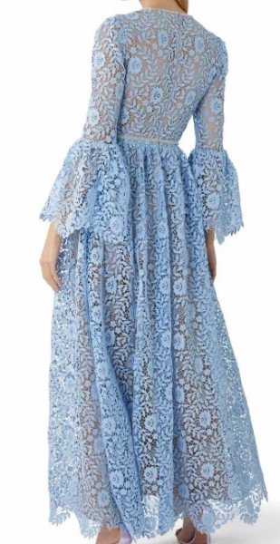 画像2: Self Portrait セルフポートレート  blue rose lace maxi dress (2)