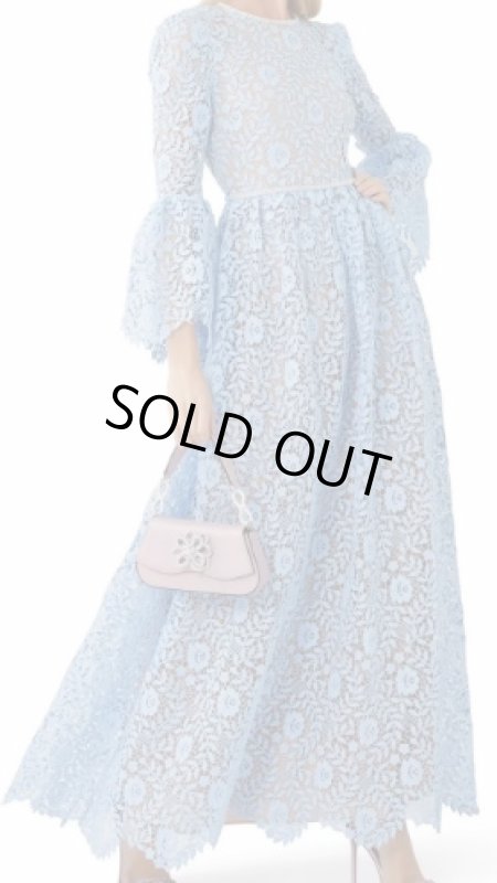 画像1: Self Portrait　セルフポートレート  blue rose lace maxi dress (1)