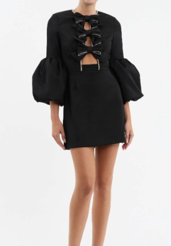 画像1: 【リンジーローハン愛用】Rebecca Vallance レベッカヴァランス  Augustine Long Sleeve Mini Dress  11191 (1)