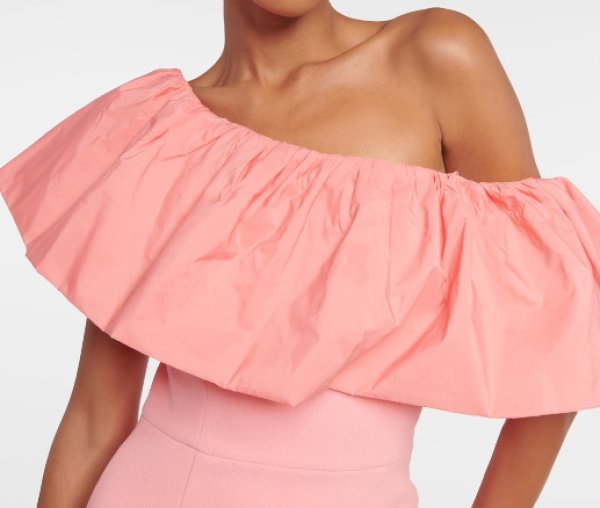 画像2: Rebecca Vallance レベッカヴァランス  Brittany  ワンショルダーミデイドレス  ピンク (2)