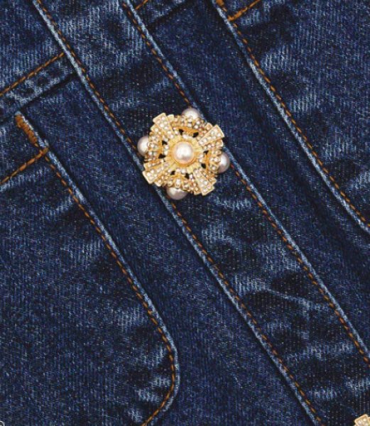 画像3: 【BLACKPINK ジス着用】 Self Portrait セルフポートレート Denim Skater Mini Dress  10152 (3)