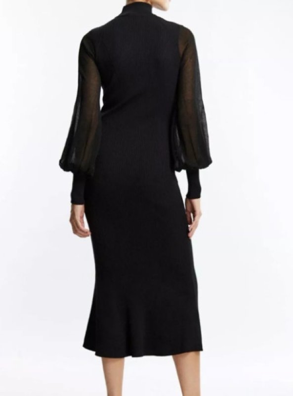 画像2: 即発！BCBGMAXAZRIA    Florence Balloon Sleeve Dress  10201 (2)