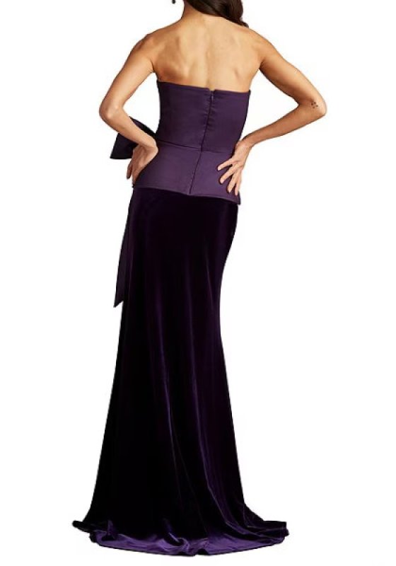 画像2: Tadashi Shoji タダシショージ    Nimue Strapless Gown パープル系  01092 (2)