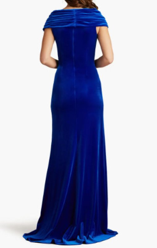 Tadashi Shoji タダシショージ Alvarez ベルベットドレープドレス