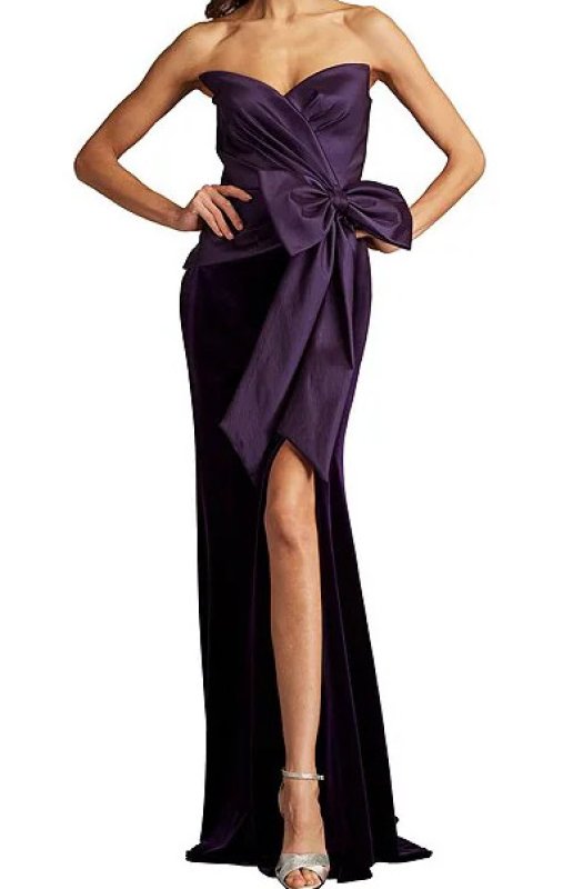 画像1: Tadashi Shoji タダシショージ    Nimue Strapless Gown パープル系  01092 (1)