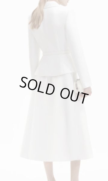 画像2: 限定セール!Self Portrait セルフポートレート Tailored taffeta midi dress ホワイト  11081 (2)