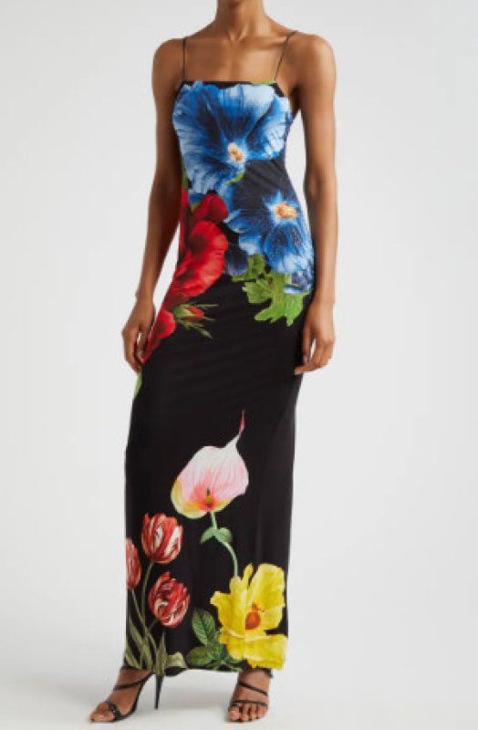 画像1: Alice + Olivia アリスアンドオリビア　 Fifi Floral Column Dress (1)